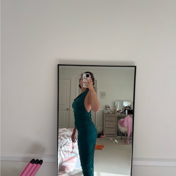 Princess Polly Teal One-Shoulder Dress - Picture 3 of 3